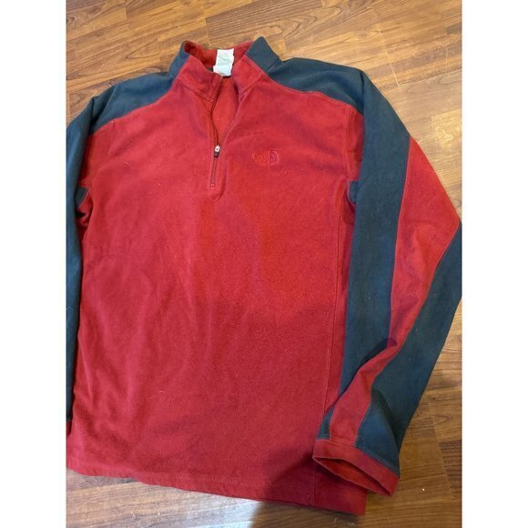 The North Face Fleece Men Medium Pull Over Sweater Quarter Zip SoftJacket Adult‎ - Picture 2 of 7
